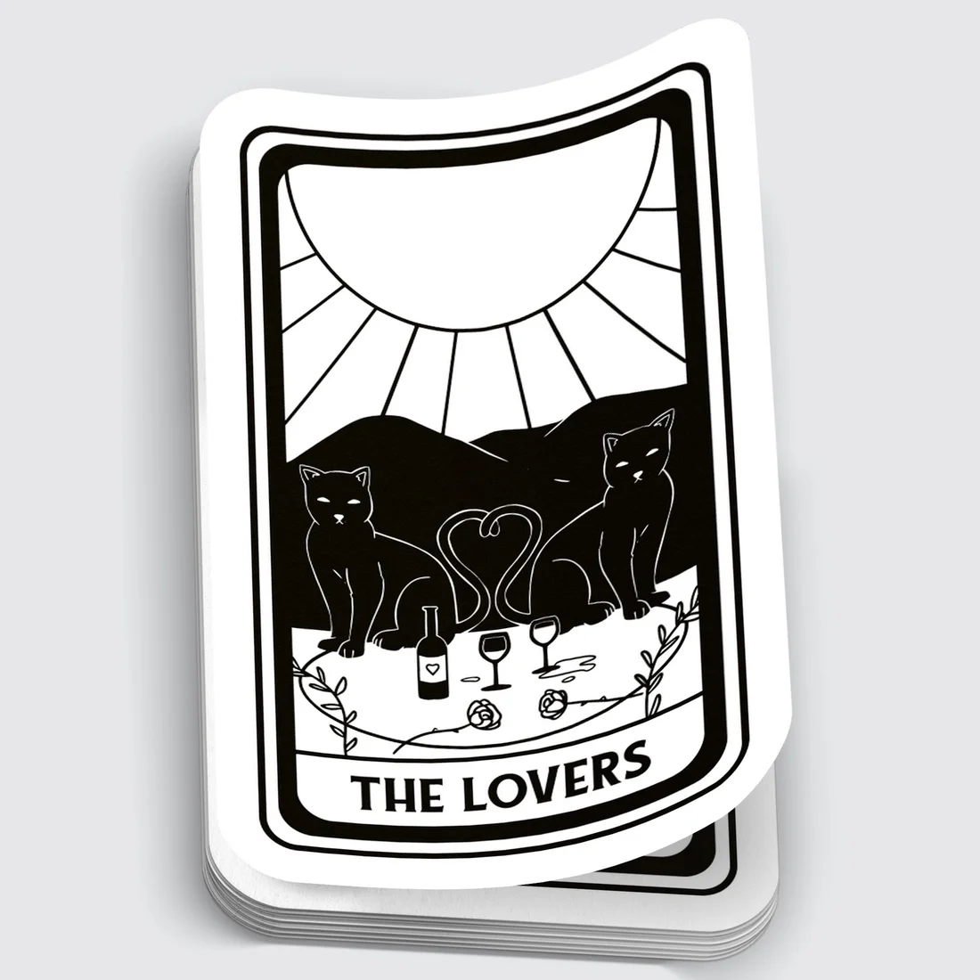 cat-black-and-white-lovers-tarot-card-sticker