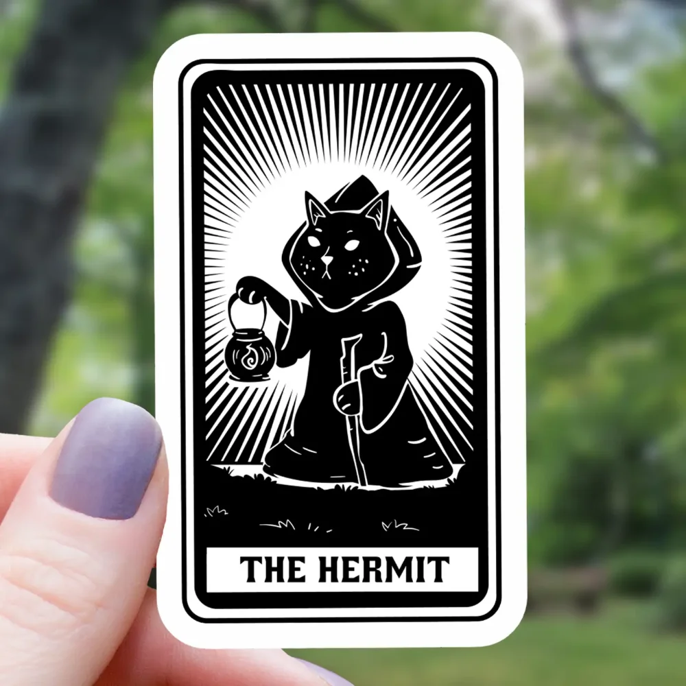 the-hermit-cat-tarot-card-sticker